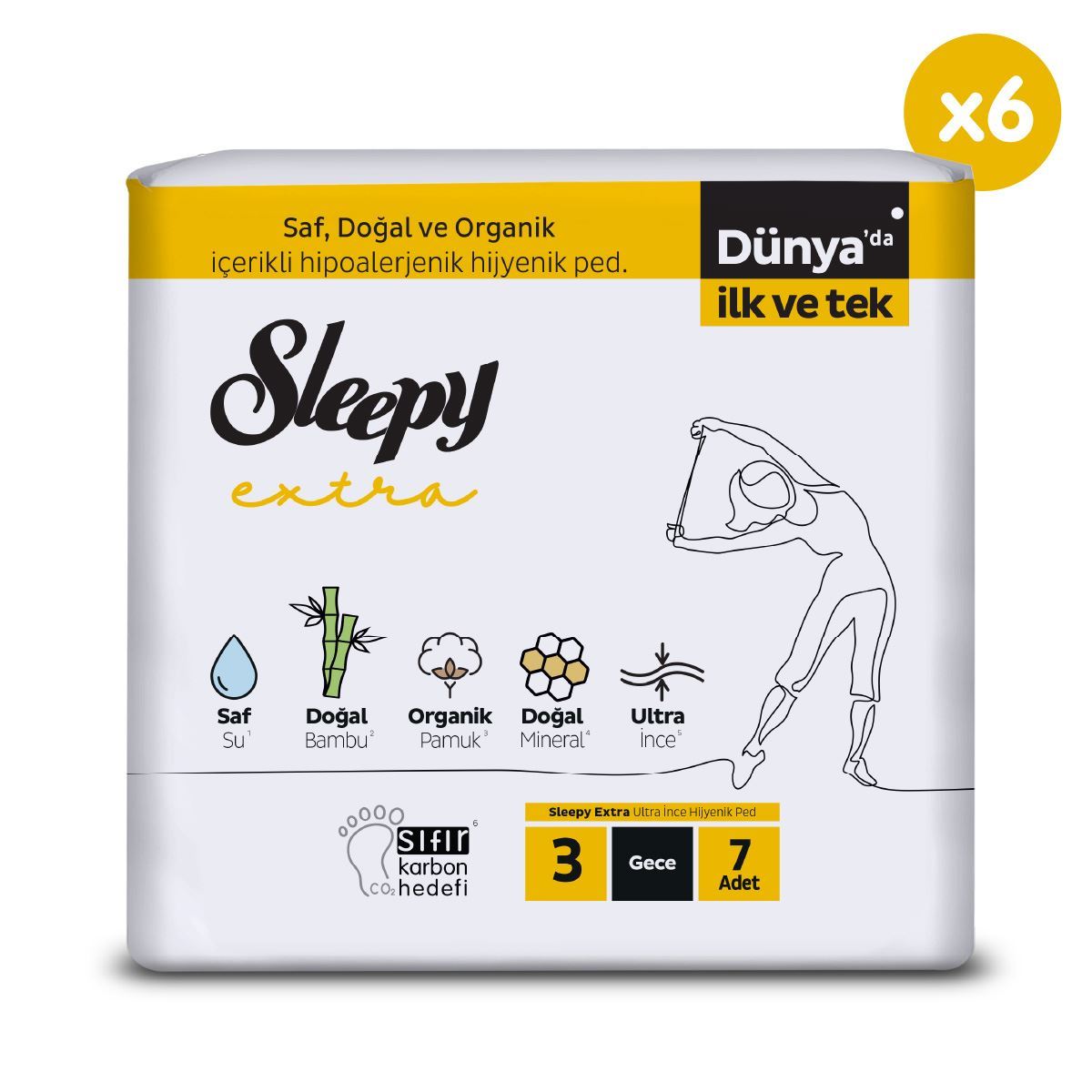 Sleepy Extra Ultra İnce Hijyenik Ped Gece 42 Adet Ped