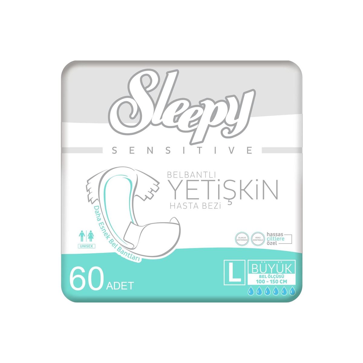 2'li Sleepy Large Yetişkin Hasta Bezi 30x2 (60 Adet)