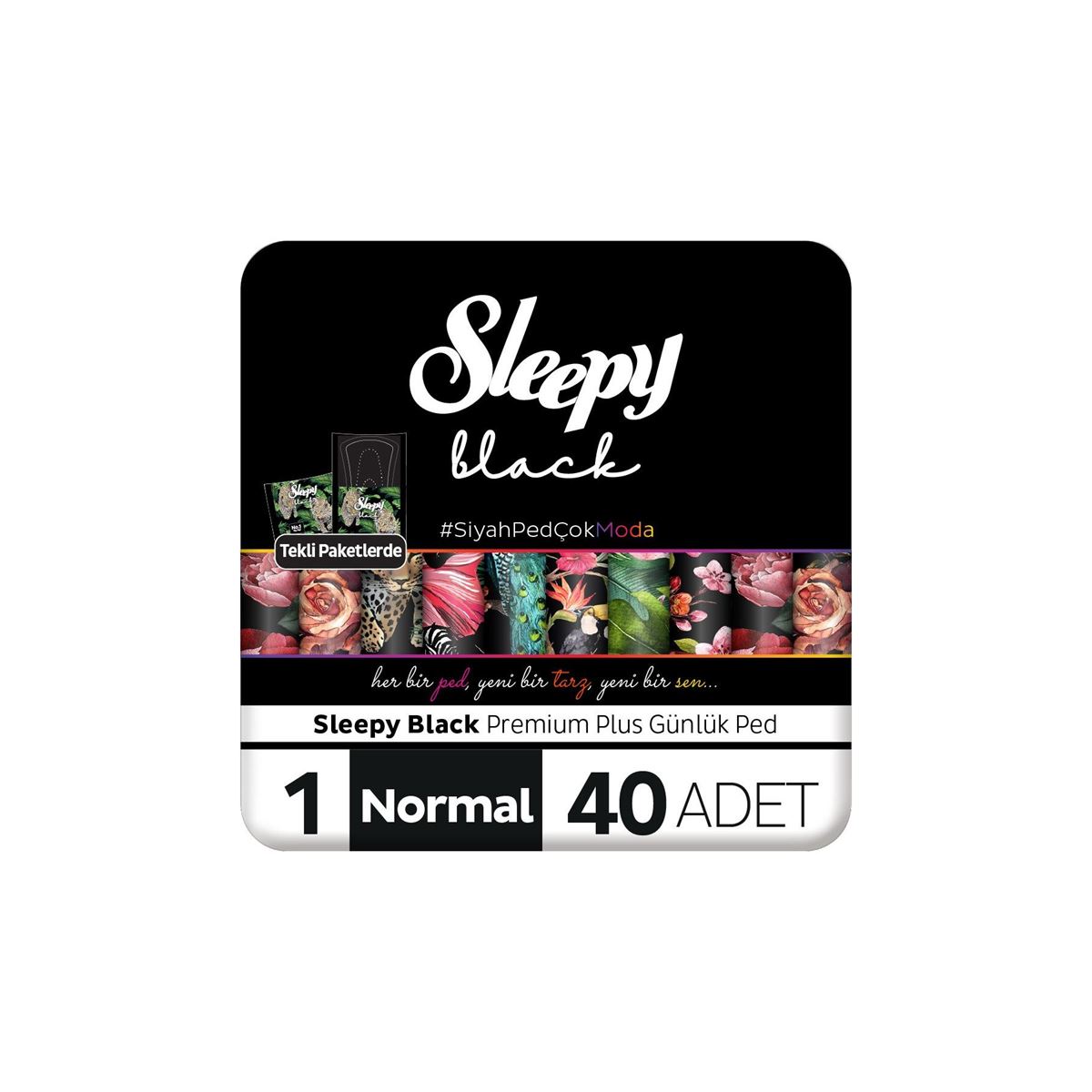 Sleepy Black Premium Plus Günlük Ped Normal 40 Adet Ped