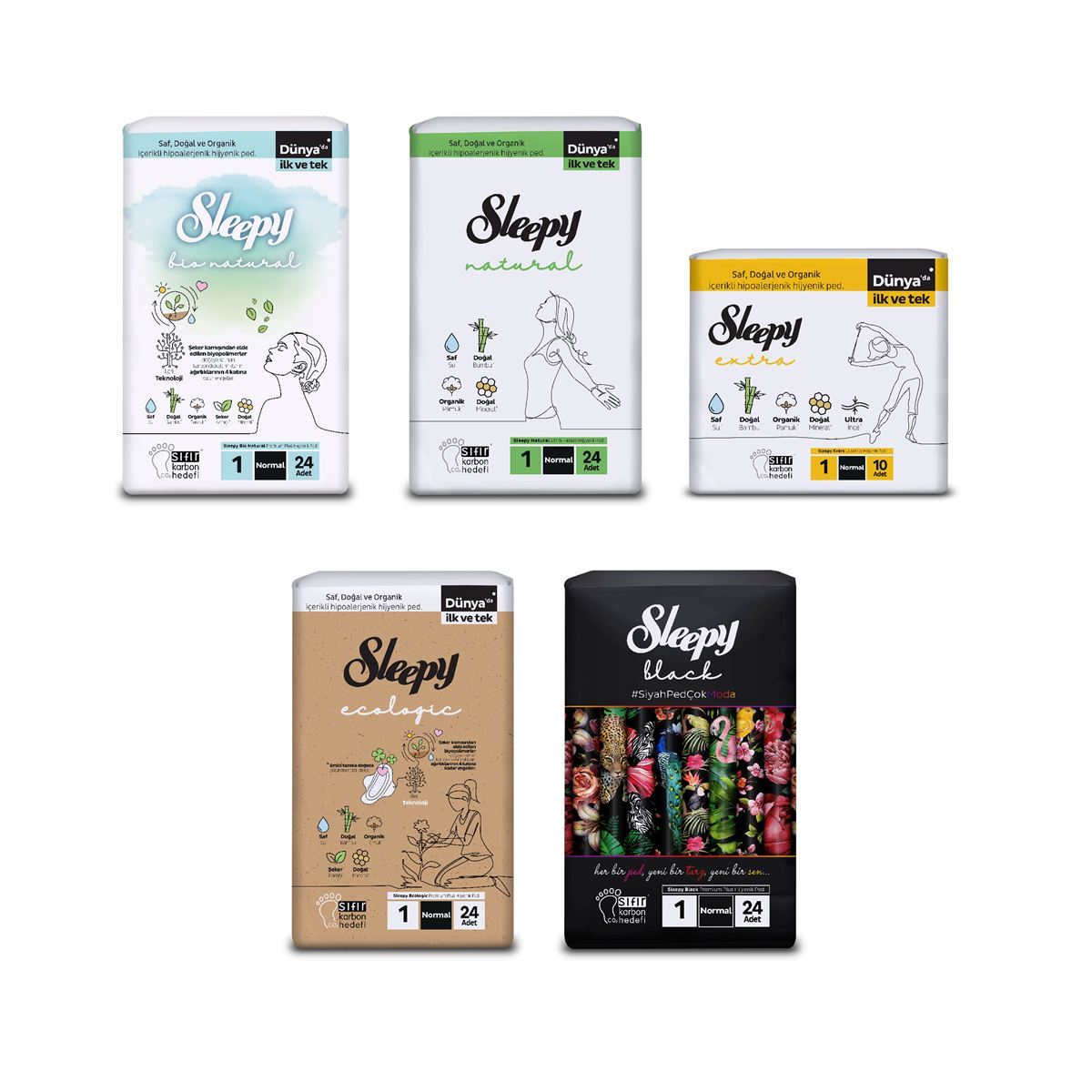Sleepy Premium Plus Hijyenik Ped Normal Serisi 106 Adet Ped