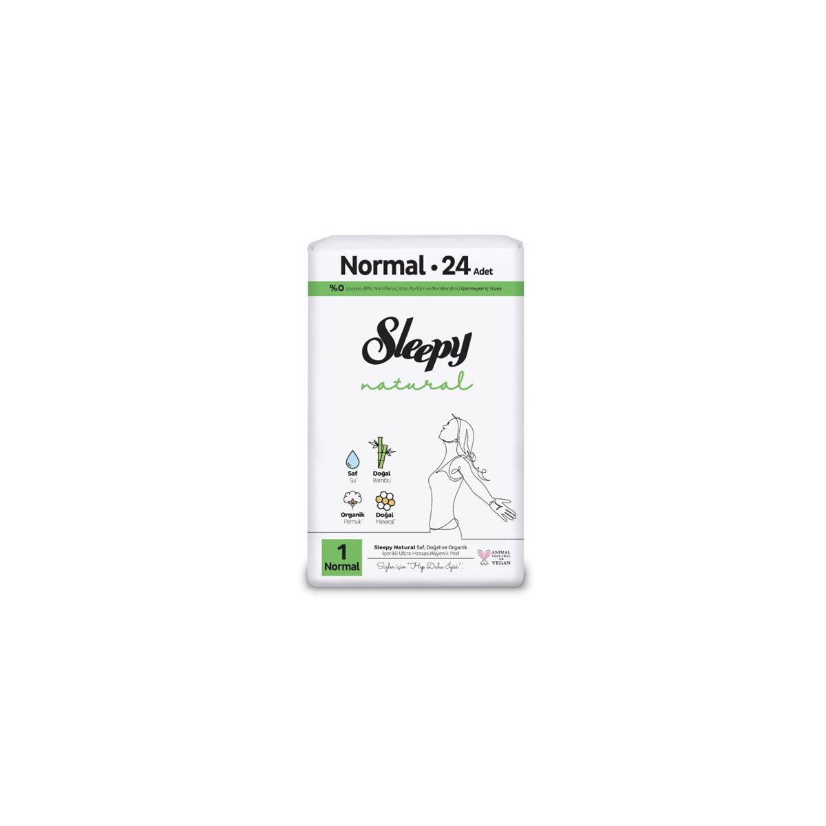 Sleepy Natural Ultra Hassas Hijyenik Ped Normal 24 Adet Ped