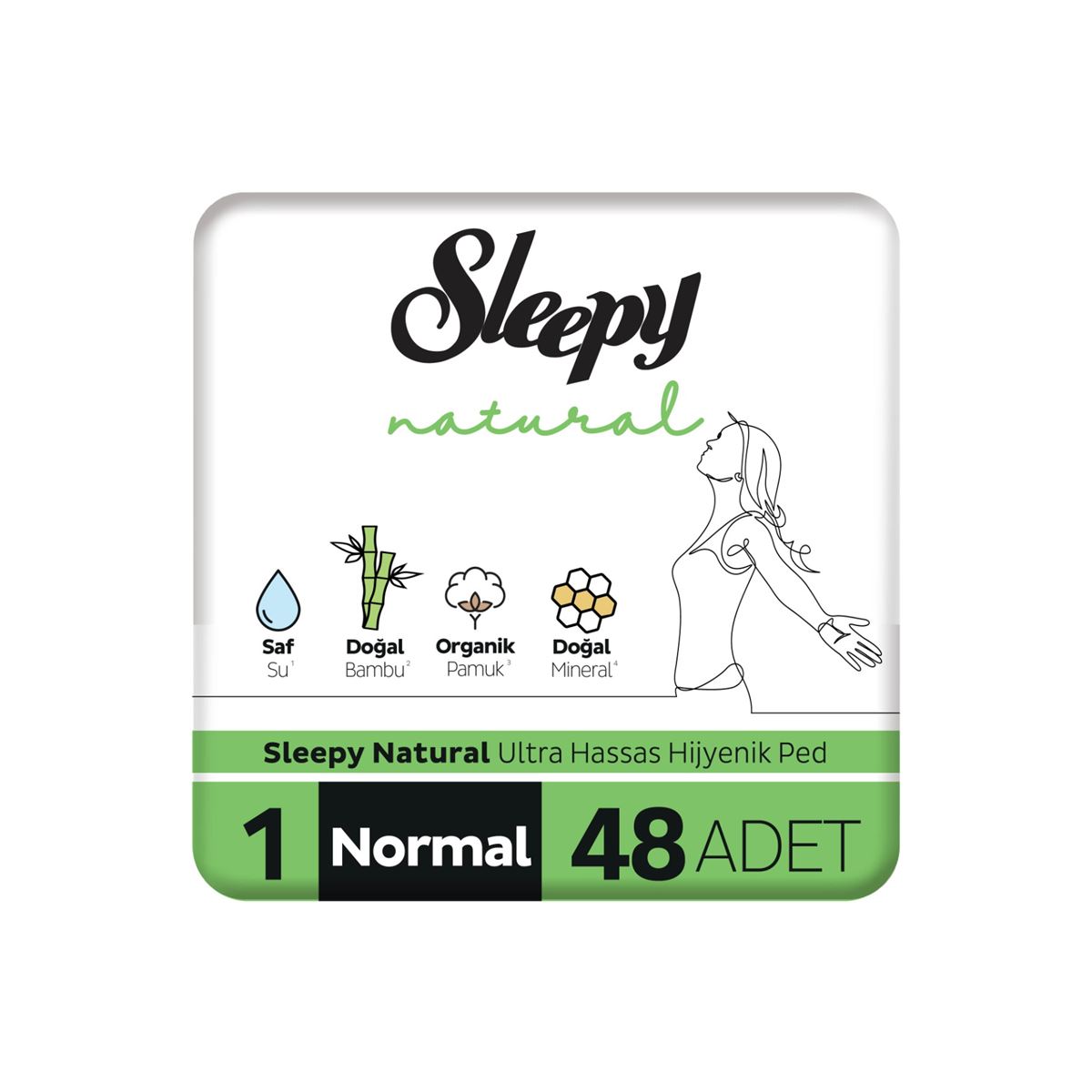 Sleepy Natural Ultra Hassas Hijyenik Ped Normal 48 Adet Ped