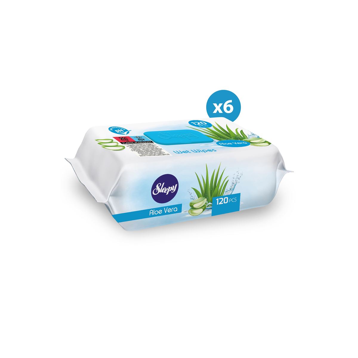 Sleepy Aloe Vera Islak Havlu 6x120 (720 Yaprak)