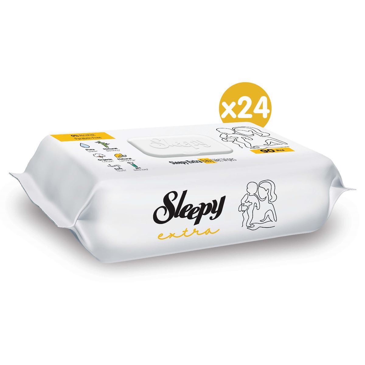 Sleepy Extra Islak Bebek Havlusu 24x90 (2160 Yaprak)