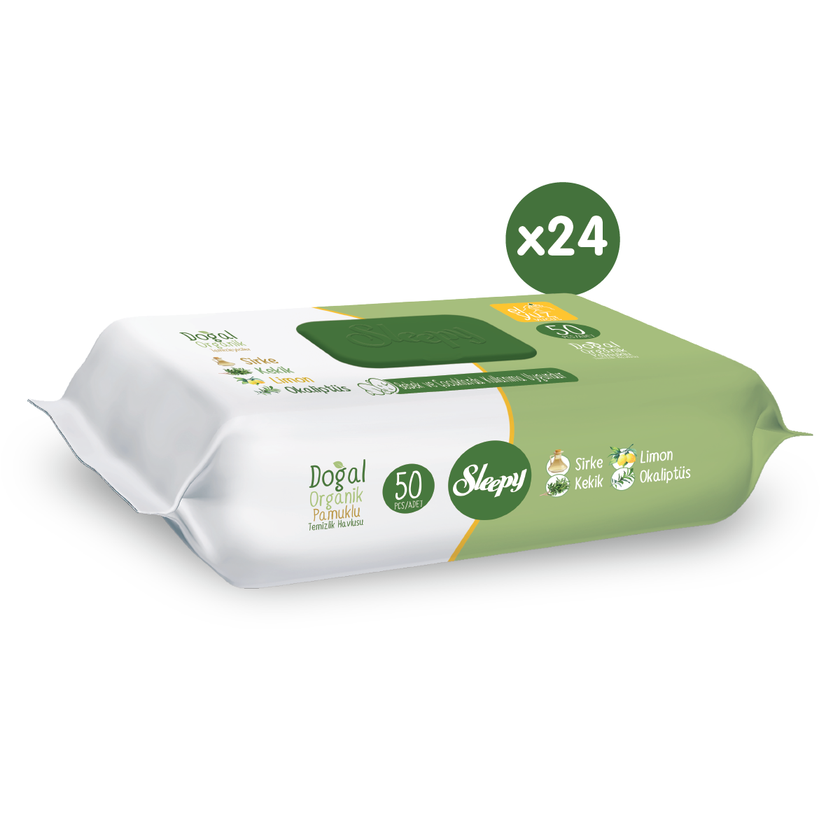 Sleepy Doğal Organik Pamuklu Temizlik Havlusu 24X50