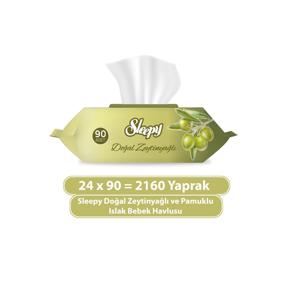 Sleepy Zeytinyağlı Islak Havlu 24X90