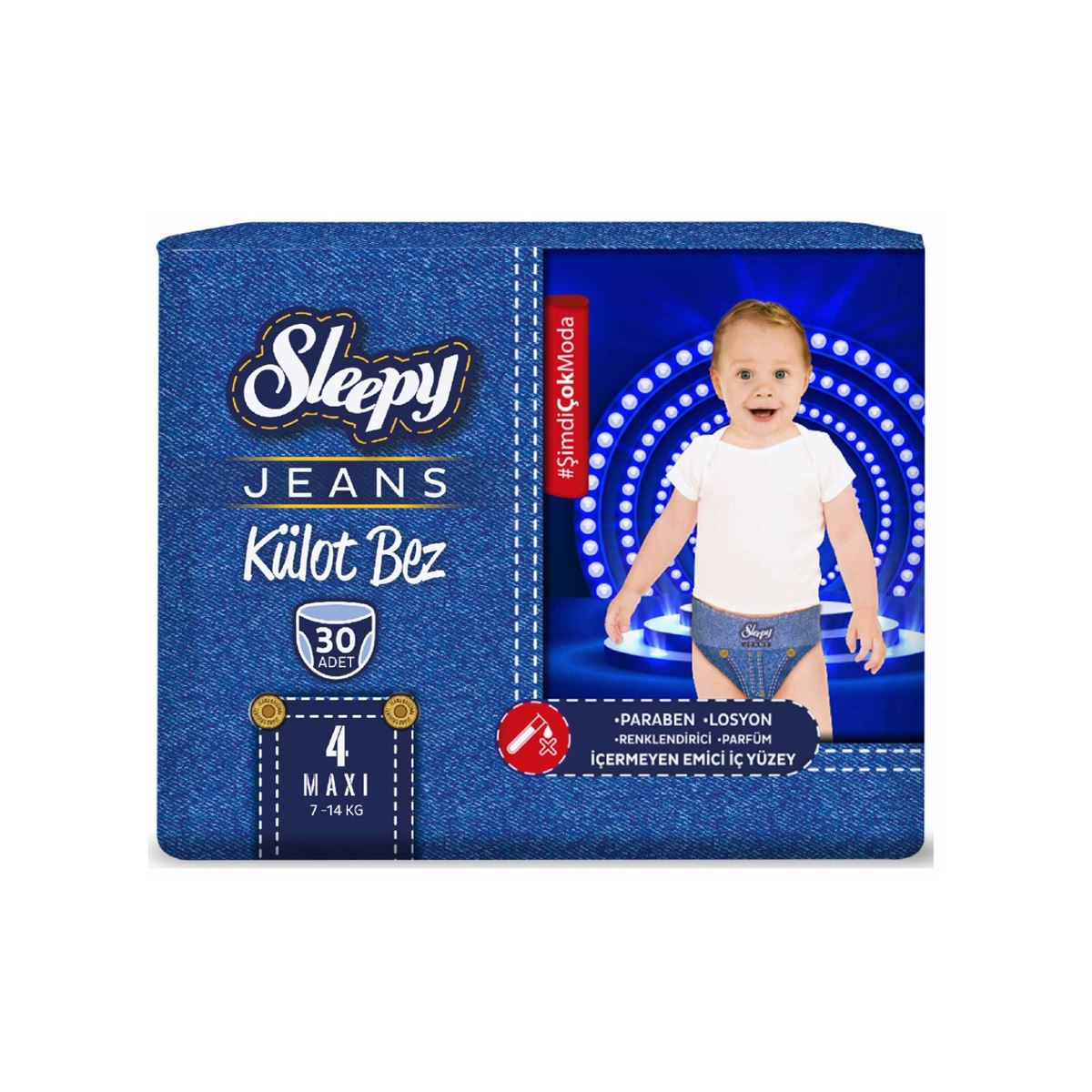 Sleepy Süper ikili Fırsat Paketi(Jeans Külot Bez 4 Numara 30 Adet + Mayo Külot Bez 4 Numara 20 Adet)