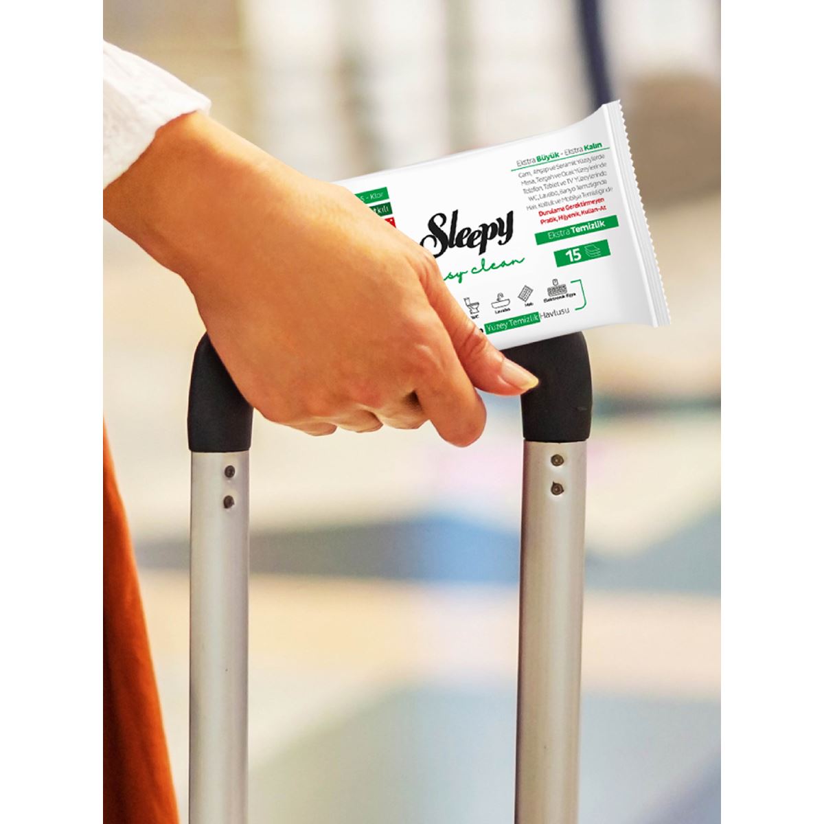 Sleepy Easy Clean Yüzey Temizlik Havlusu&Mendili Seyahat Boy 8x15 (120 Yaprak)
