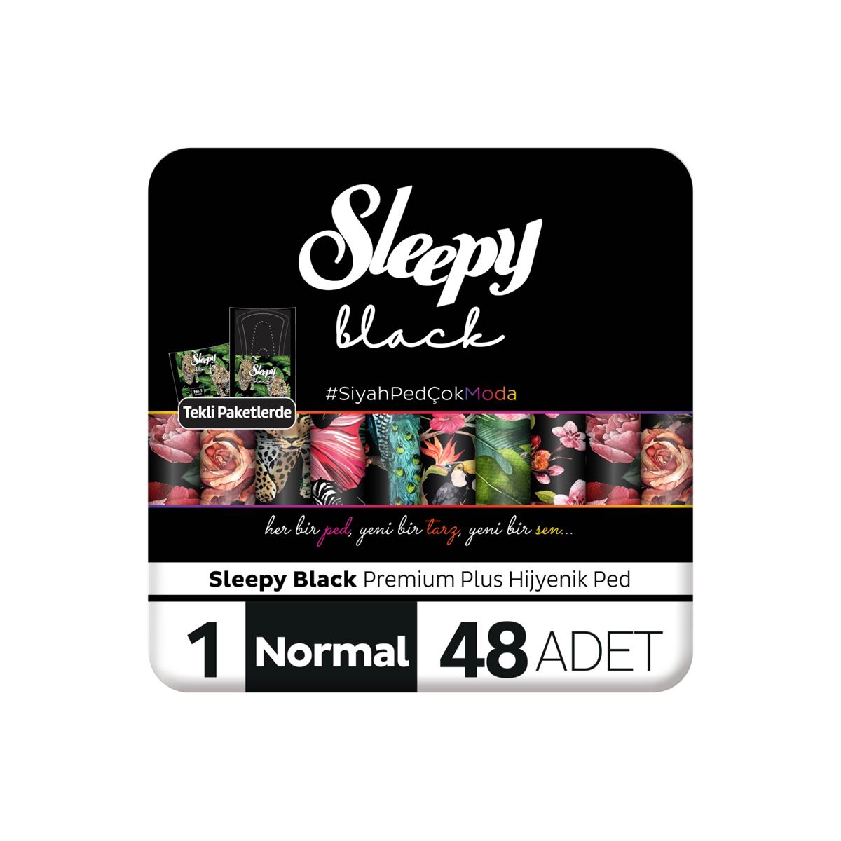Sleepy Black Premium Plus Hijyenik Ped Normal 48 Adet Ped