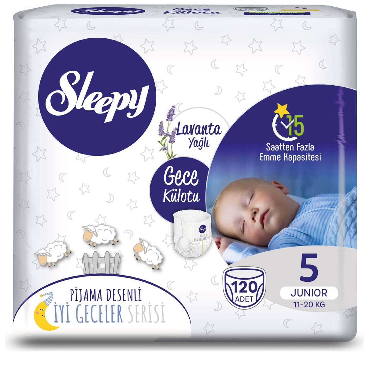 Sleepy Gece Külotu 5 Numara Junıor 120 Adet