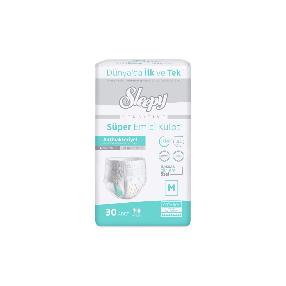 Sleepy Sensitive Antibakteriyel Emici Külot Medium 30 Adet
