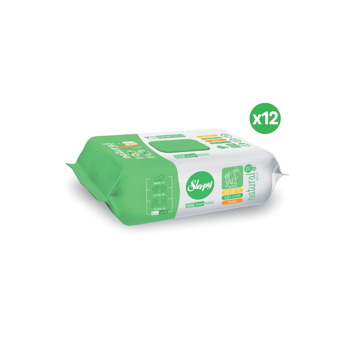 Sleepy Natural Kişisel Bakım Havlusu 12x100 (1200 Yaprak)