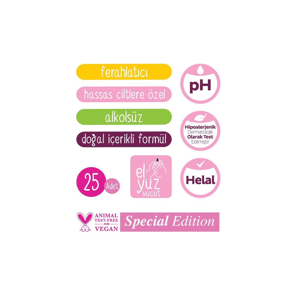 Sleepy Floral Kişisel Bakım Havlusu Çanta Boy 12x25 (300 Yaprak)