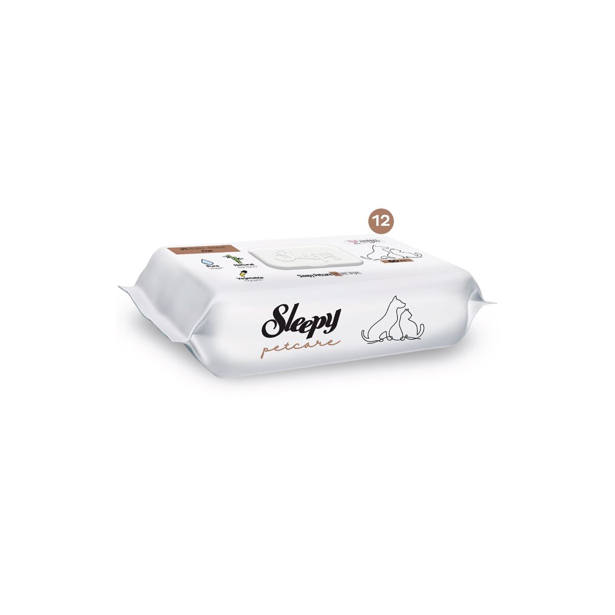 Sleepy Petcare Evcil Hayvan Islak Havlusu 12X60 Yaprak