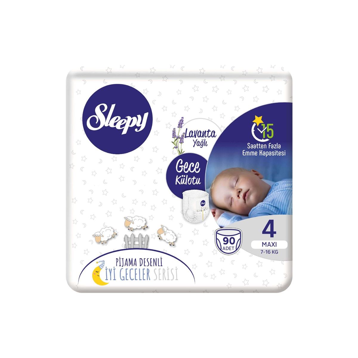 Sleepy Gece Külotu 4 Numara Maxi 90 Adet