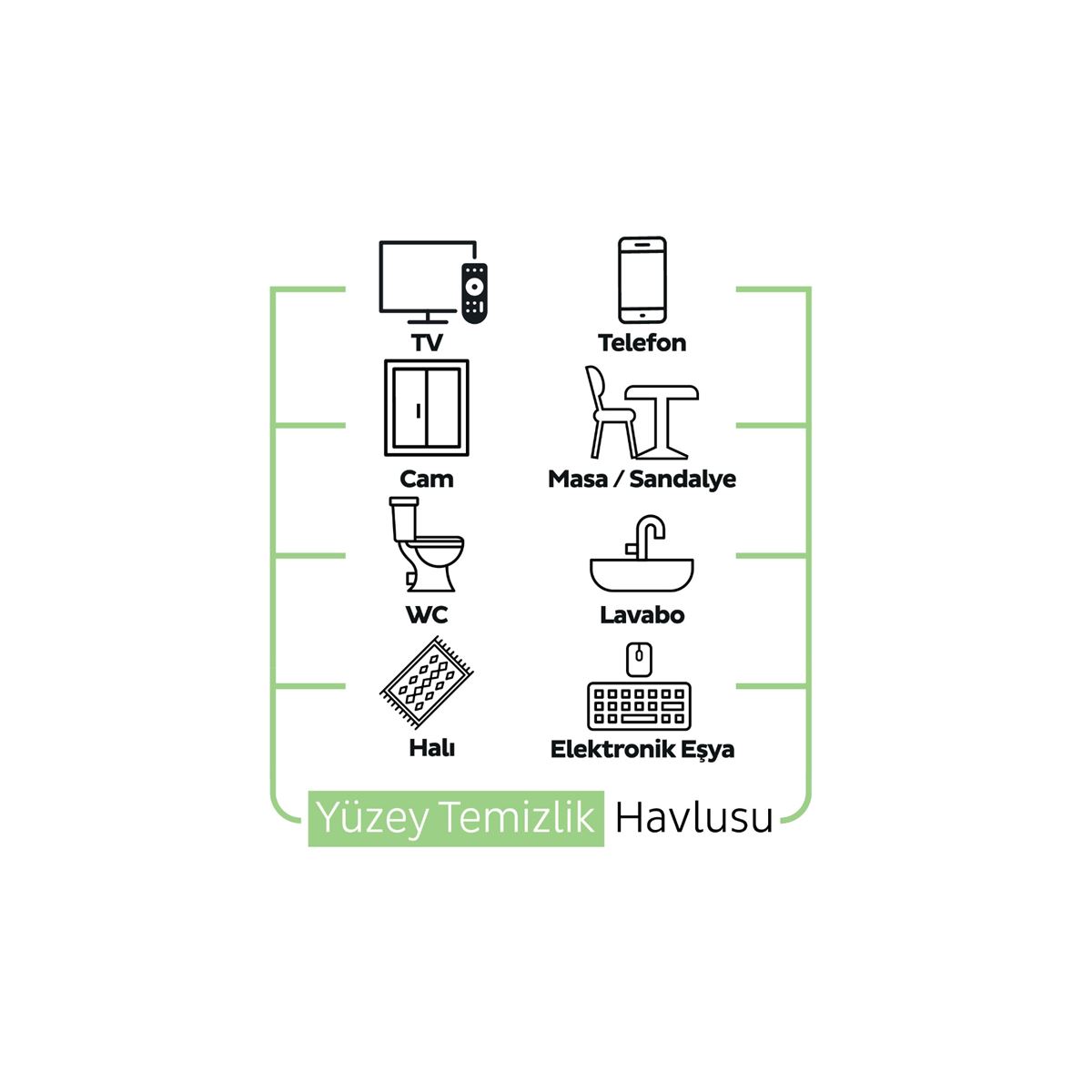 Sleepy Meyve Serisi Yüzey Temizlik Havlusu Mendili Ananas 100 Yaprak