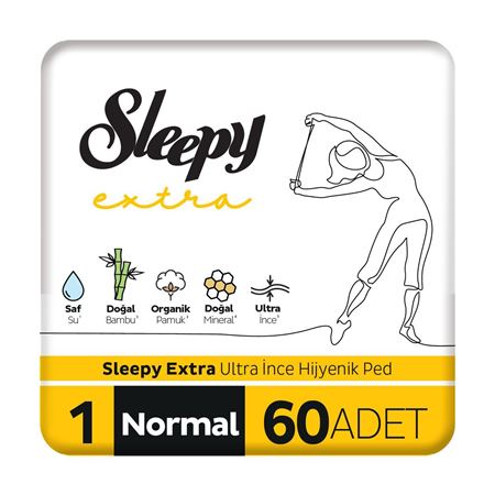 Sleepy Extra Ultra İnce Hijyenik Ped Normal 60 Adet Ped
