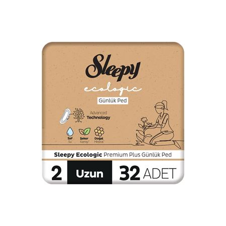 Sleepy Ecologic Premium Plus Günlük Ped Uzun 32 Adet Ped