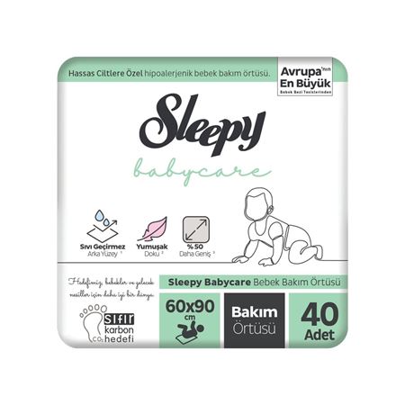 Sleepy Babycare Bebek Bakım Örtüsü 60x90 cm 4x10 40 Adet