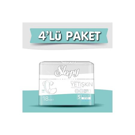 4'lü Sleepy Small Yetişkin Bezi 18 Adet
