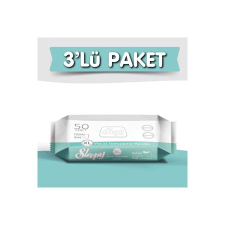 3'lü Vücut Temizleme 50 Adet