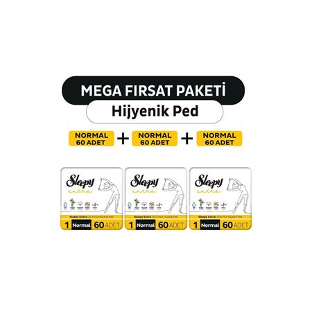 Sleepy Extra Ultra İnce Hijyenik Ped Mega Fırsat Paketi Normal 180 Adet