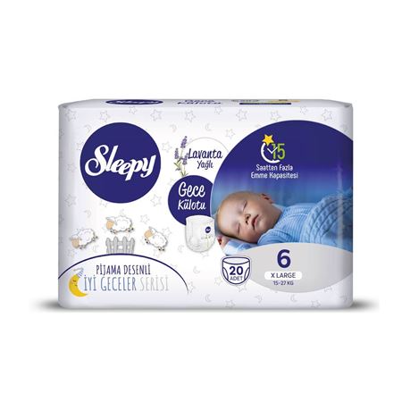 Sleepy Gece Külotu 6 Numara Xlarge 20 Adet