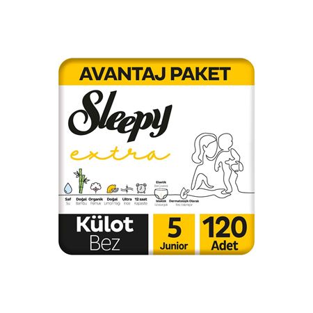 Sleepy Extra Günlük Aktivite Avantajlı Paket Külot Bez 5 Numara Junior 120 Adet