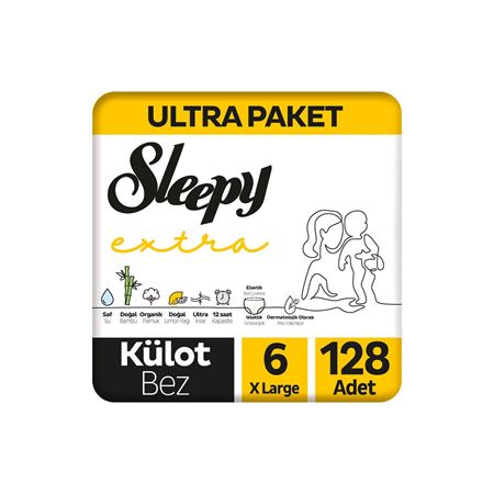 Sleepy Extra Günlük Aktivite Ultra Paket Külot Bez 6 Numara Xlarge 128 Adet