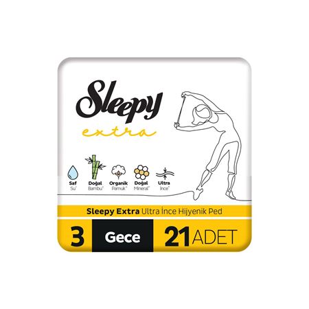 Sleepy Extra Ultra İnce Hijyenik Ped Gece 21 Adet Ped