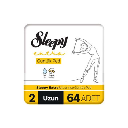 Sleepy Extra Ultra İnce Günlük Ped Uzun 64 Adet Ped