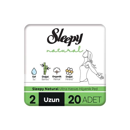 Sleepy Natural Ultra Hassas Hijyenik Ped Uzun 20 Adet Ped