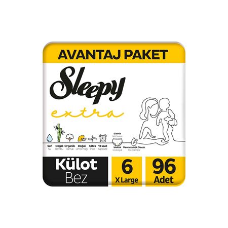 Sleepy Extra Günlük Aktivite Avantajlı Paket Külot Bez 6 Numara Xlarge 96 Adet